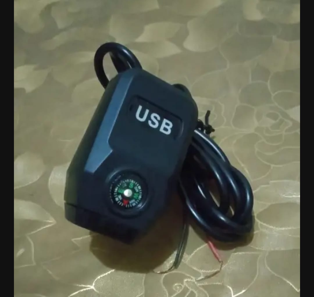 Motorcycle USB Charger with Compass 36-105V Waterproof