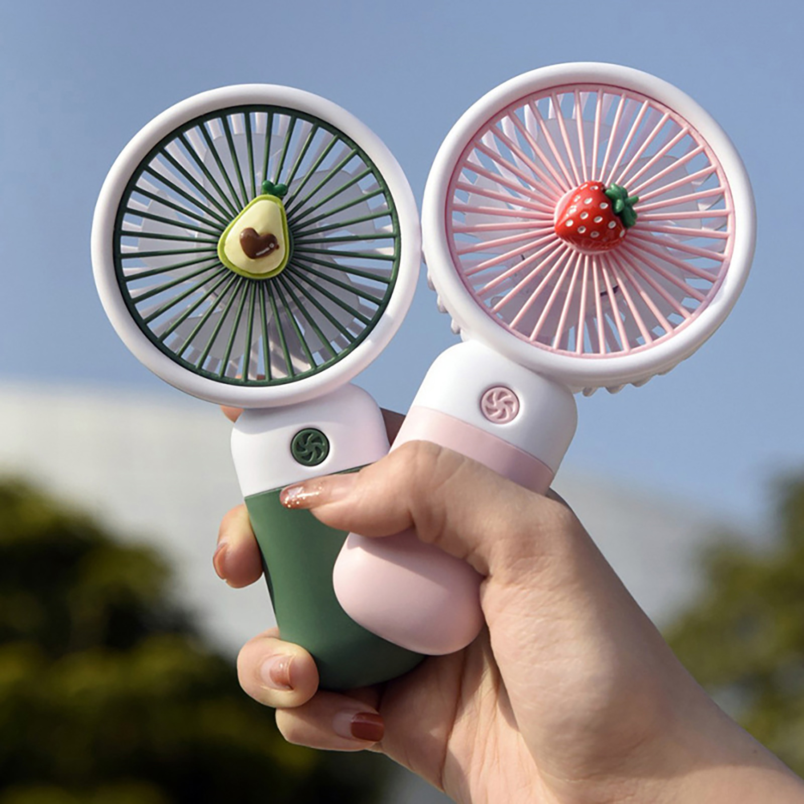 Portable Cartoon Handheld Mini Fan with One-Key Control