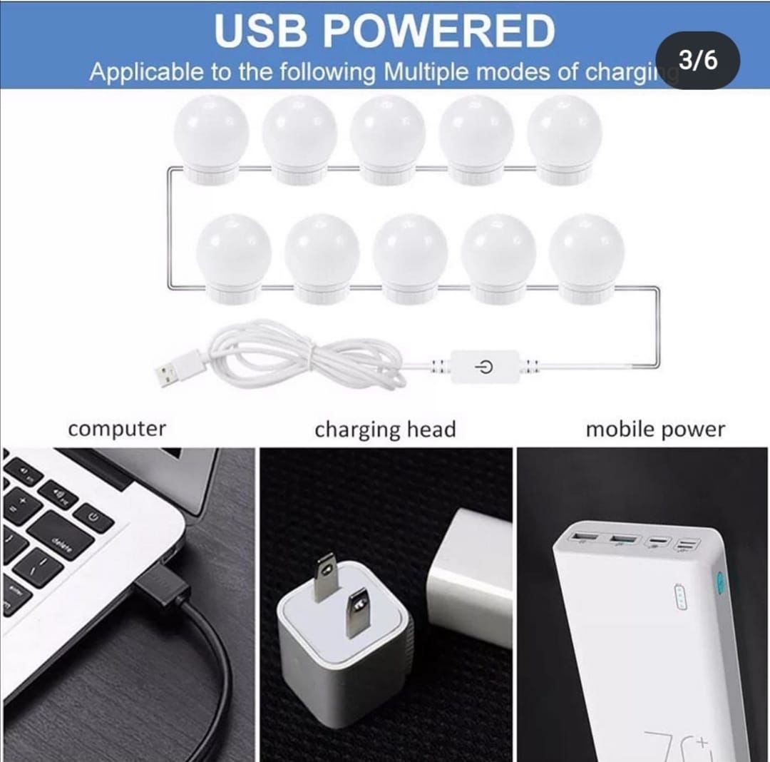Vanity LED Mirror Light Bulbs 10pcs with 3 Brightness Modes
