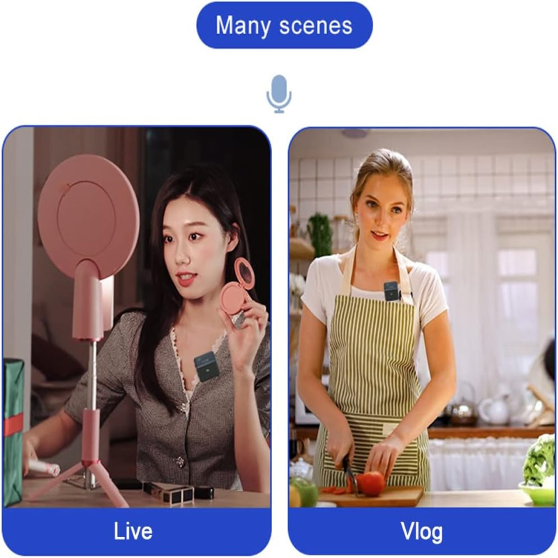 SX8 Type-C Single Wireless Lavalier Microphone for Vlog