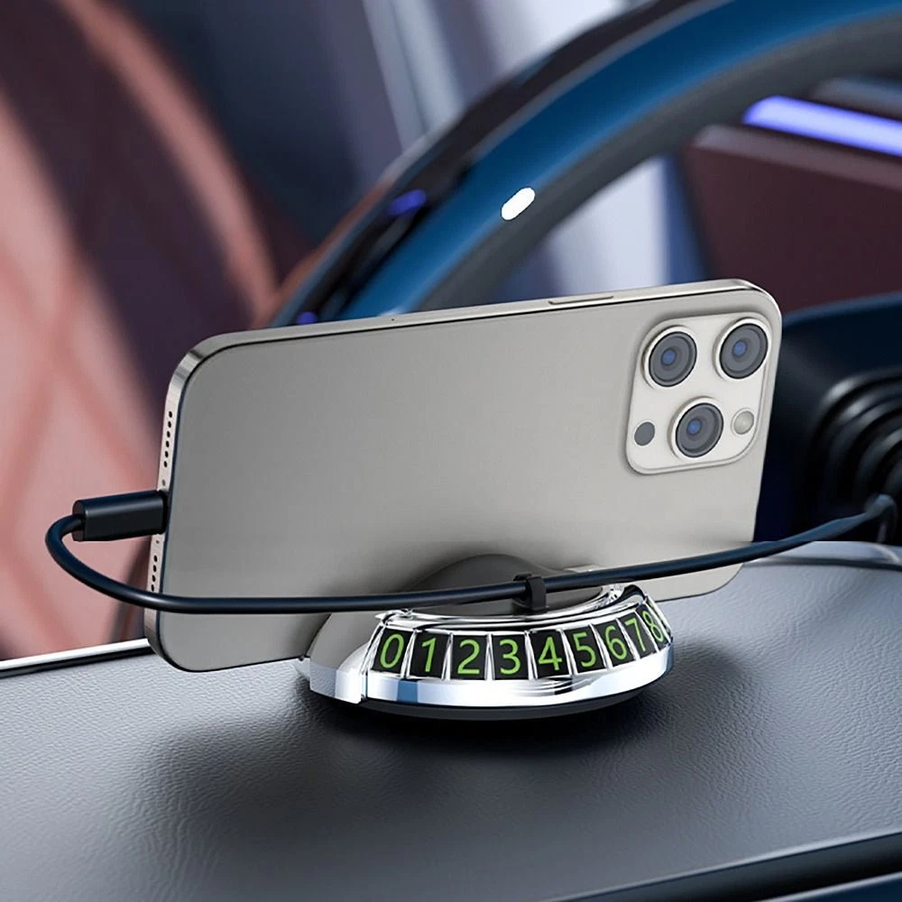 2-in-1 Dashboard Car Phone Holder with 360° Rotation