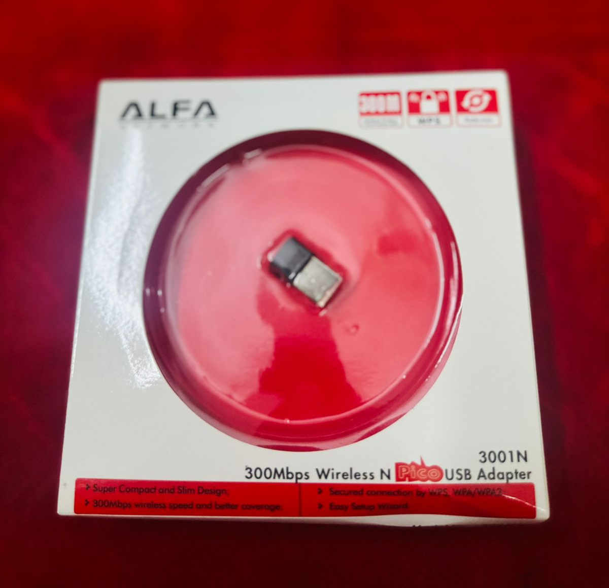 Alfa Mini USB WiFi Adapter 300Mbps for PC & Laptop