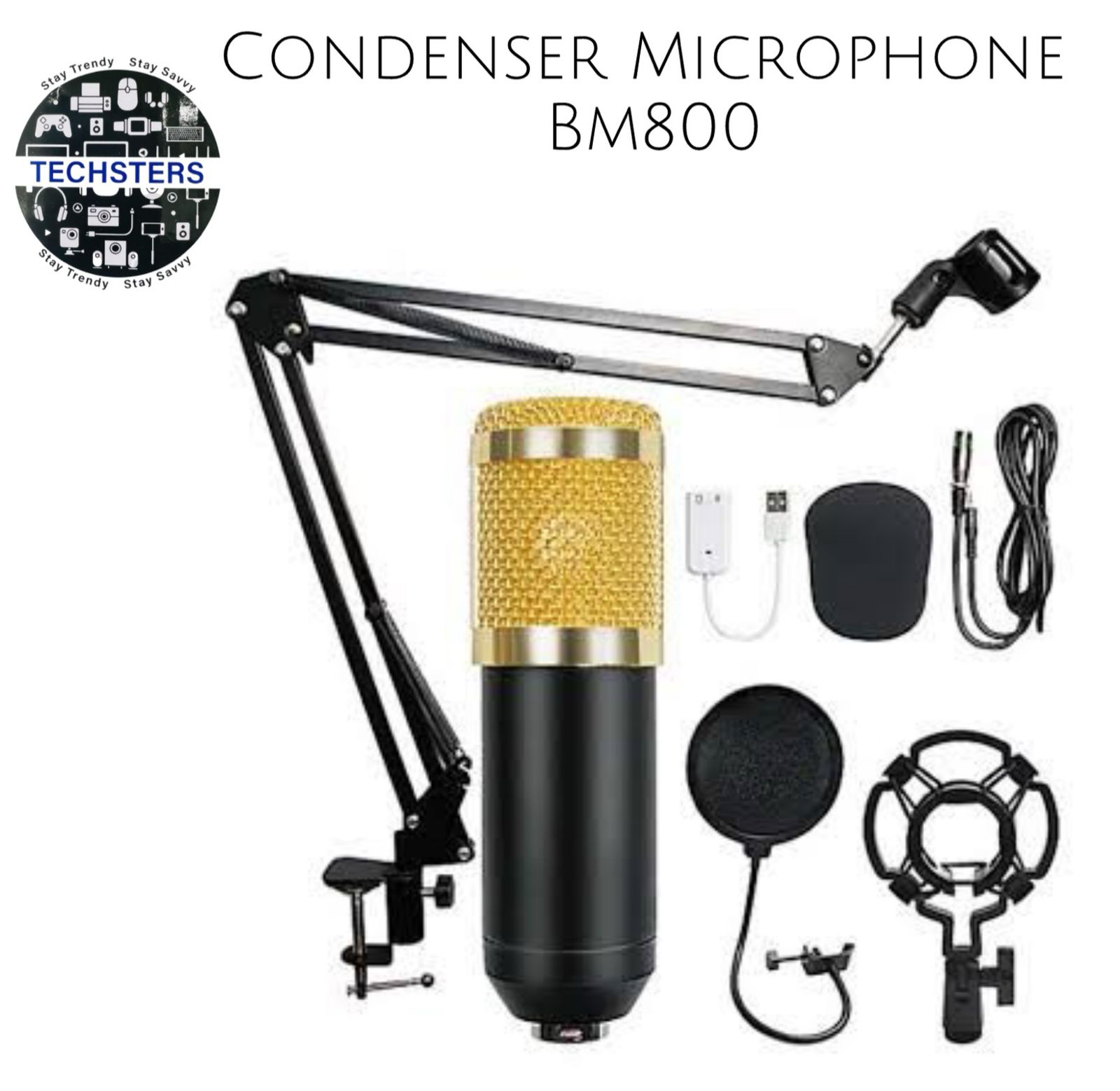 3.1 Professional USB Condenser Microphone Podcast Set