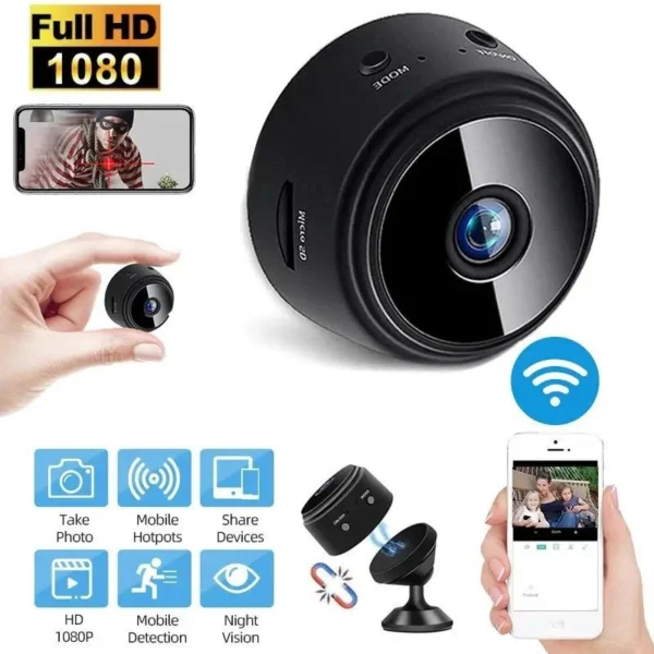 A9 Mini WiFi Camera with Stand and HD 1080P Monitoring
