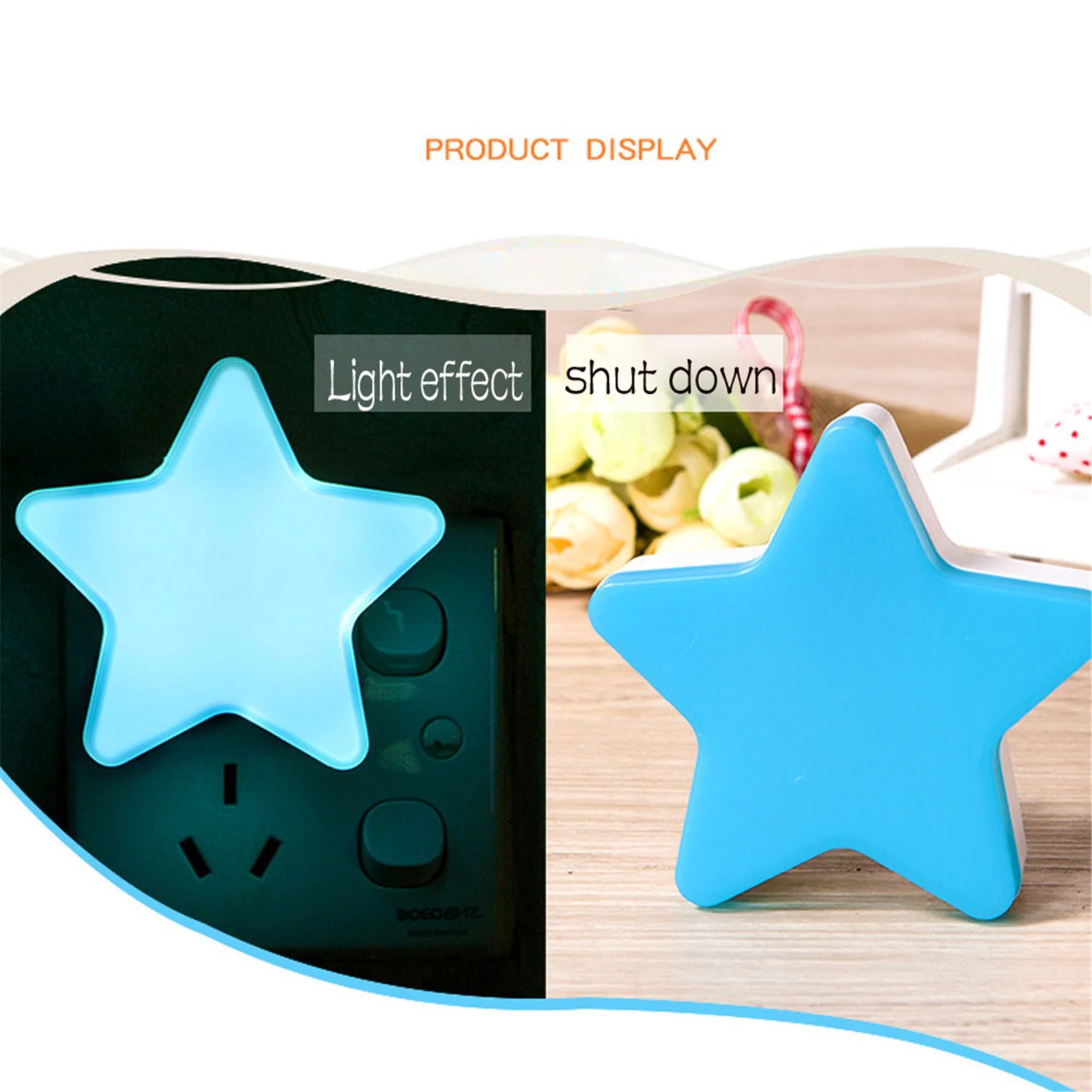 Star Shape LED Night Light with Sensor Control