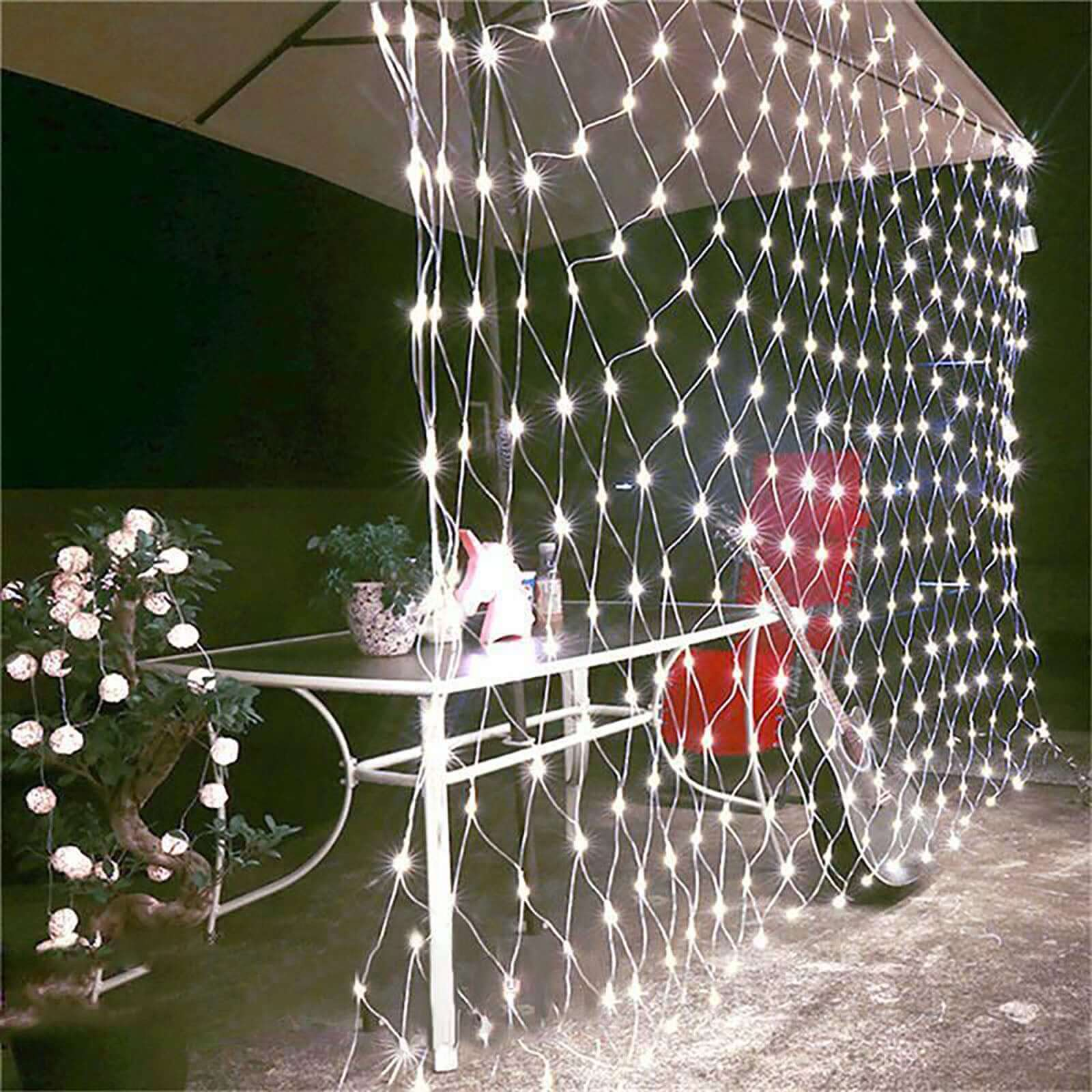 Wedding LED Net Mesh String Lights with 88 Warm White LEDs