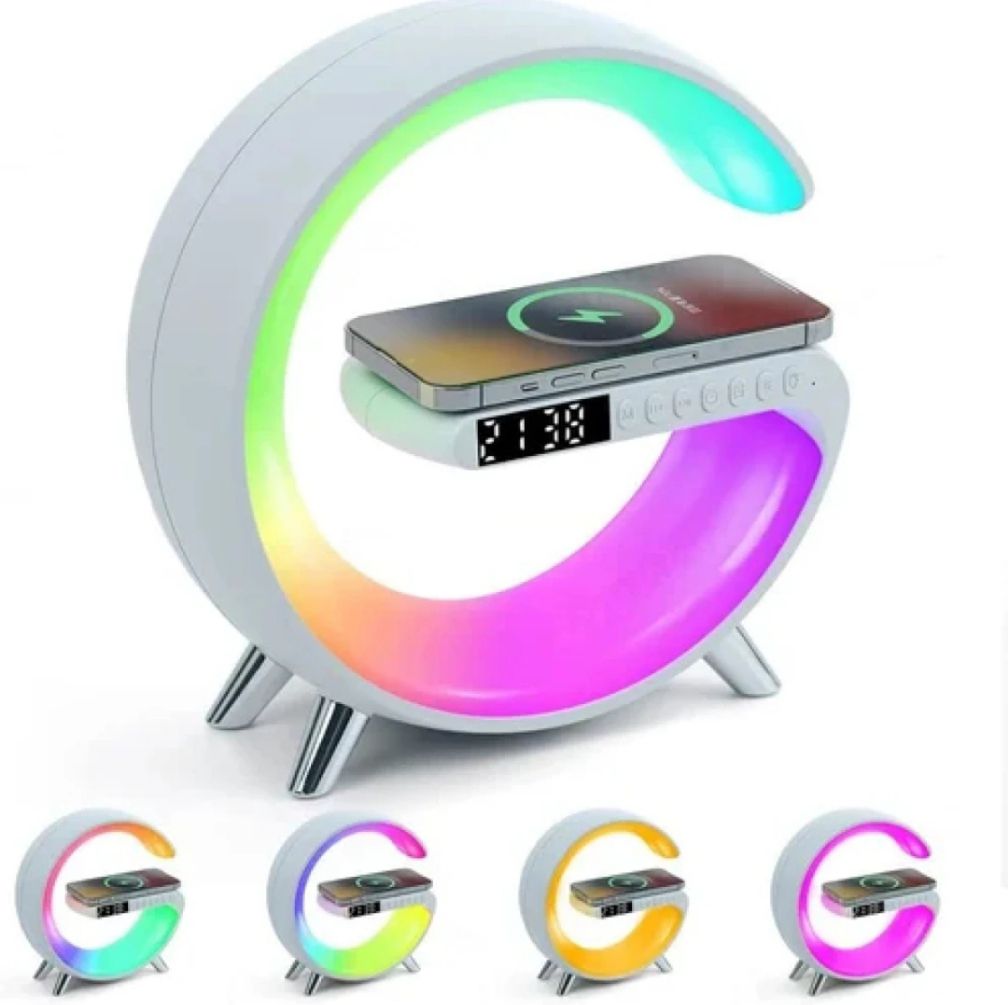 G11 Bluetooth Speaker Lamp with Alarm and Wireless Charging