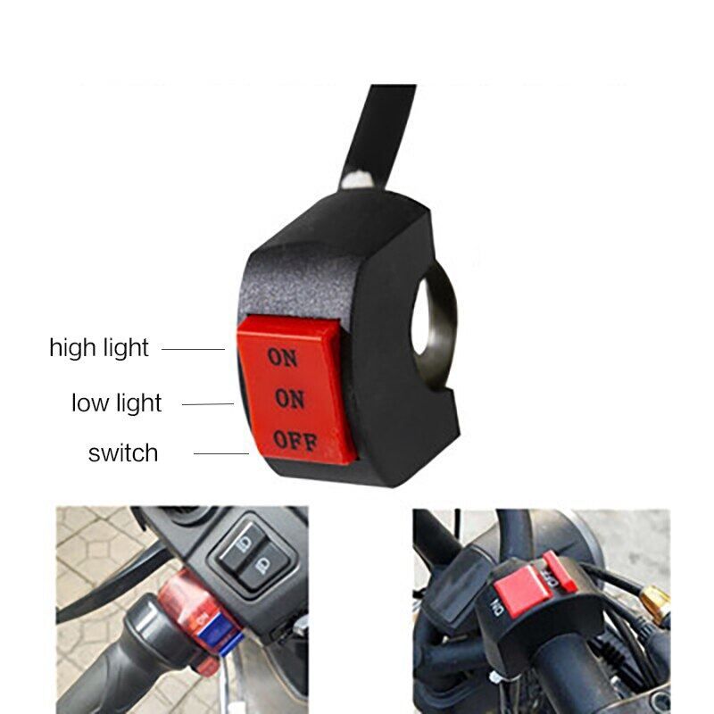 Bike Handle Grip Headlight Switch Plastic