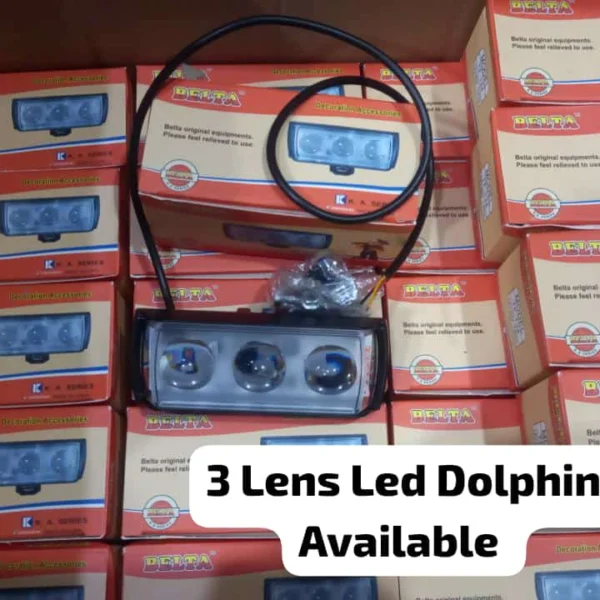 3 Lens Dolphin LED Projector Light for Bikes & Cars