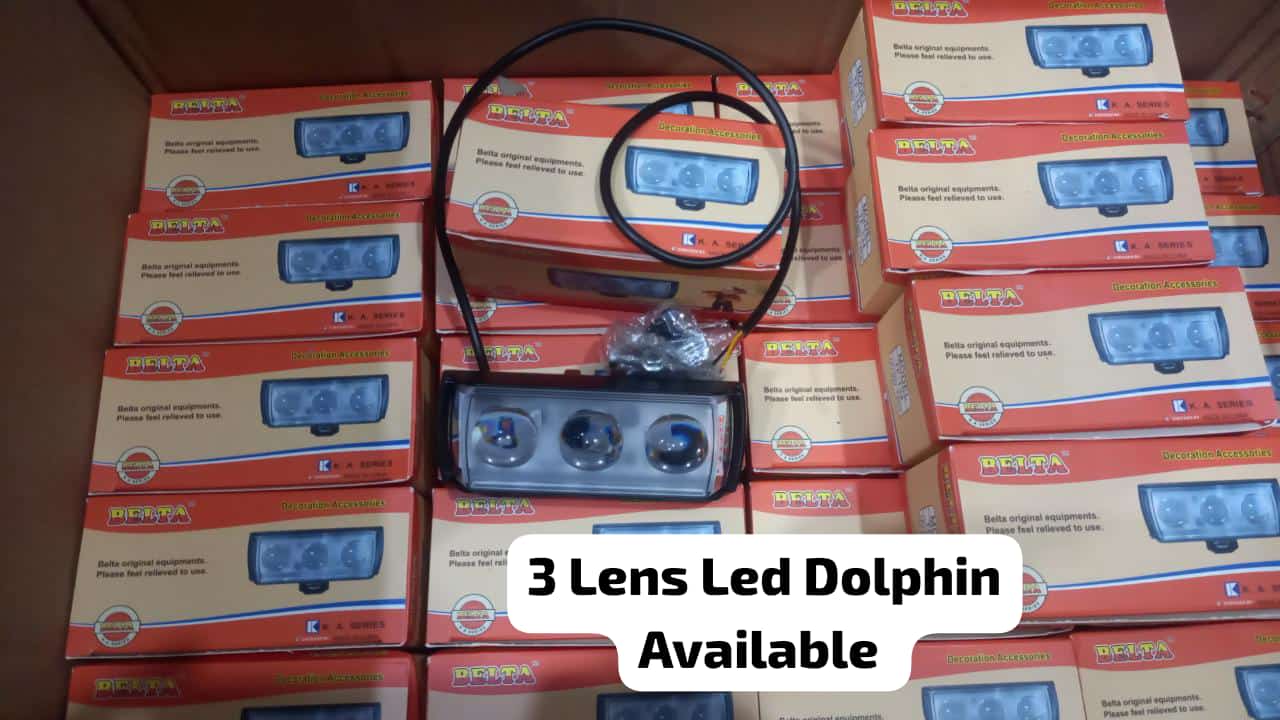 3 Lens Dolphin LED Projector Light for Bikes & Cars