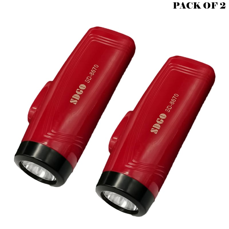 Pack of 2 USB Rechargeable Super Bright LED Flashlights