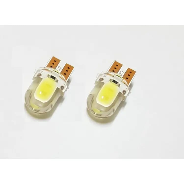 Pack of 2 T10 Silicone COB LED Parking Bulbs 12V White