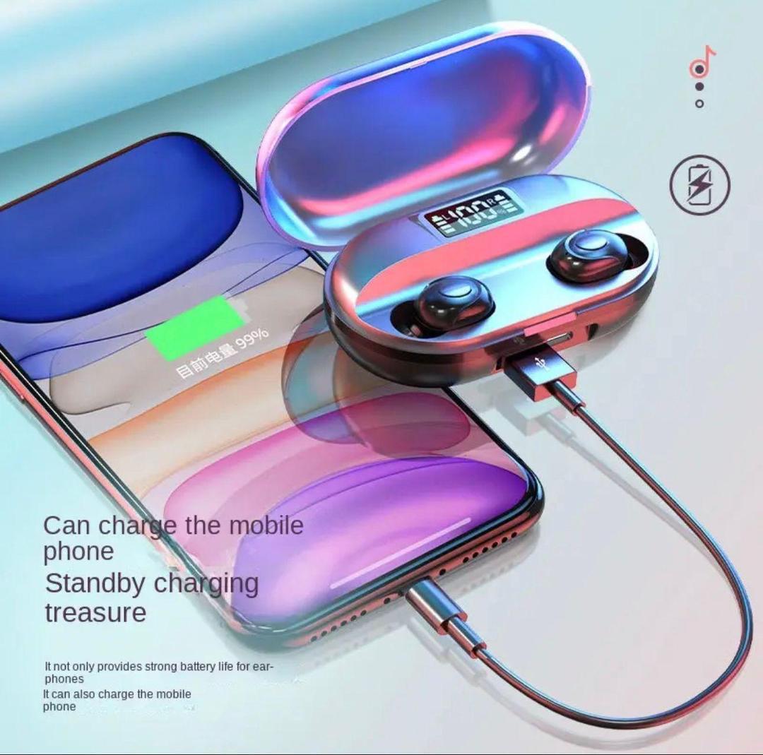 T2 TWS Wireless Earbuds Bluetooth 5.1 with LED Indicator