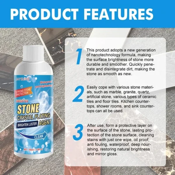 Stone Crystal Cleaner and Polish for Marble & Stone 250ml