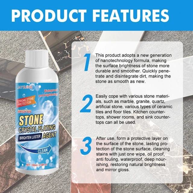 Stone Crystal Cleaner and Polish for Marble & Stone 250ml