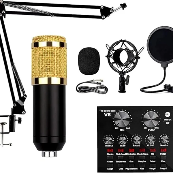 V8 BM-800 USB Podcast Microphone with Live Sound Card