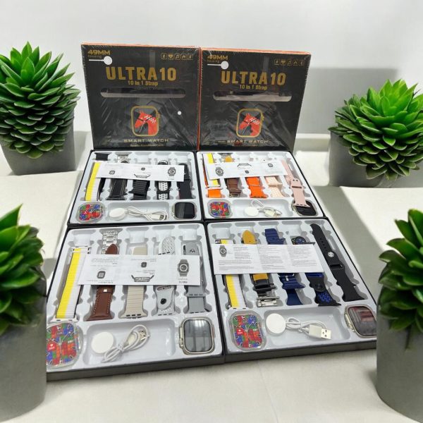Ultra 10 Smart Watch with 10 Straps & BT Calling 49mm