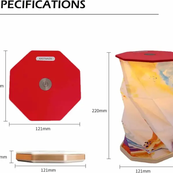 Portable Folding Wooden Book Lamp with Adjustable Brightness