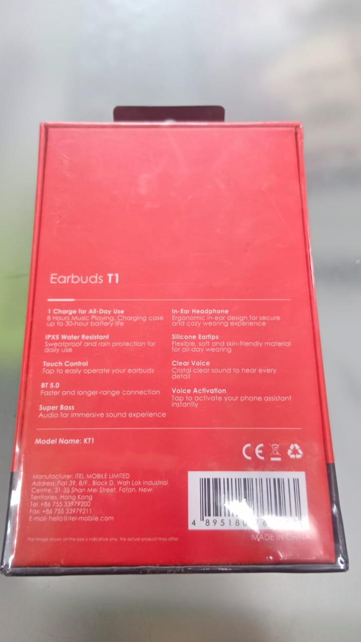 Itel T1 Earbuds with 30-Hour Battery Life