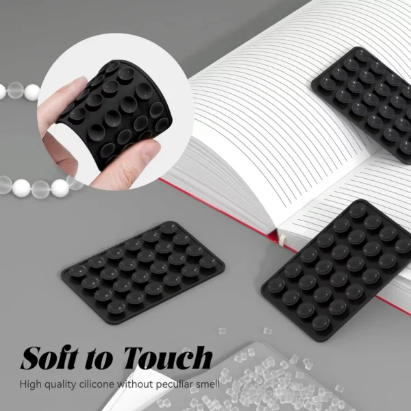 Silicone Bubble Grip Phone Holder with Dual Suction