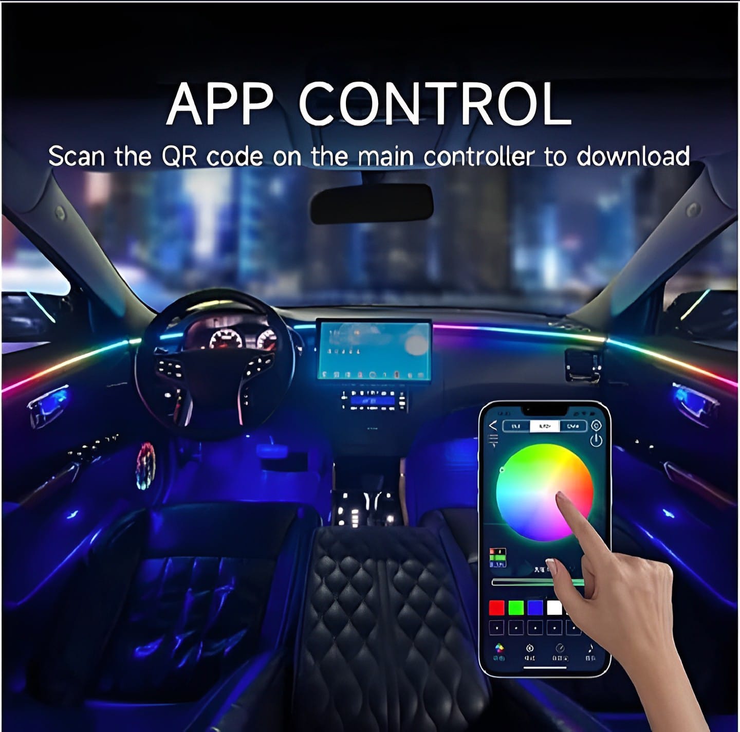 Smart App Control Symphony Car Ambient LED Lights