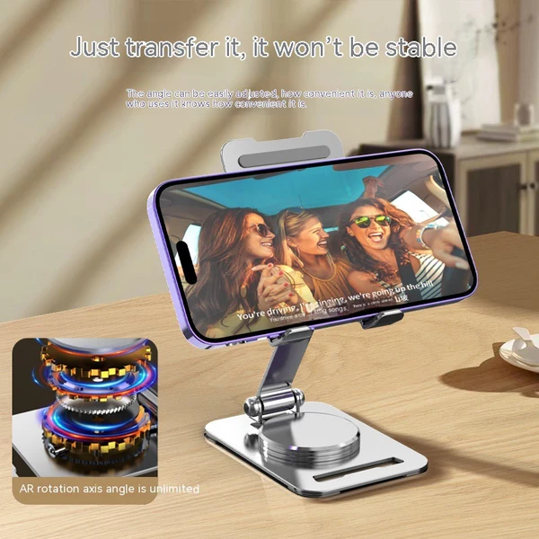 360° Metal Desk Phone & Tablet Holder Stand