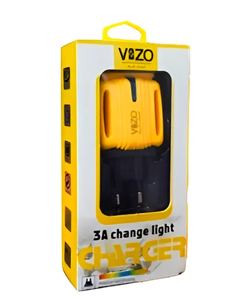 3A Charger with Dual USB Ports & Built-in Micro USB Cable