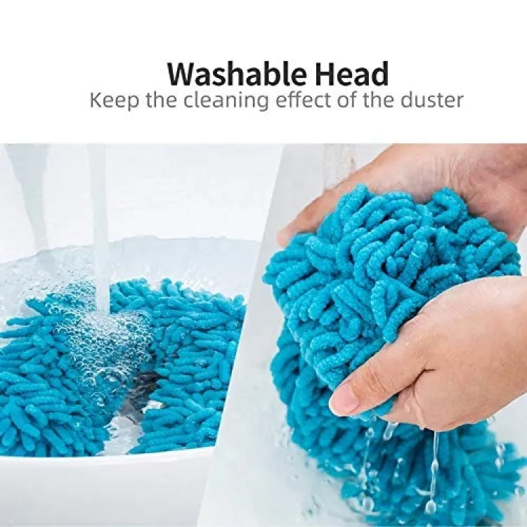 Flexible Microfiber Fan Duster with Telescopic Steel Handle