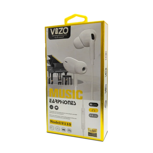 VIZO V110 Wired In-Ear Stereo Earphones with Super Bass