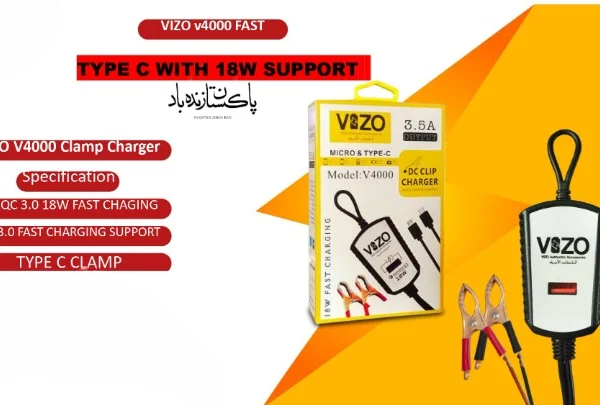 V4000 Dual Cable Clip Charger 18W Fast Charging