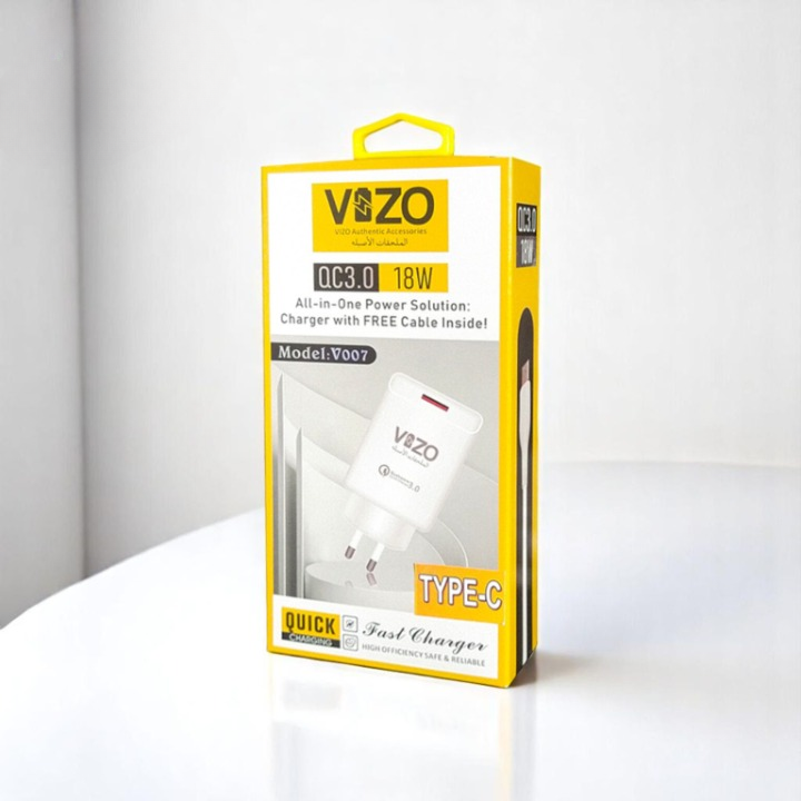 Vizo V007 Type-C Fast Charger 18W - Without Cable