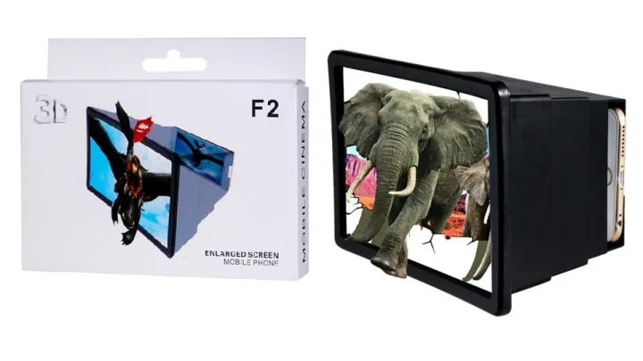 F2 Portable 3D Magnifier Screen Enlarger for Mobile Phones