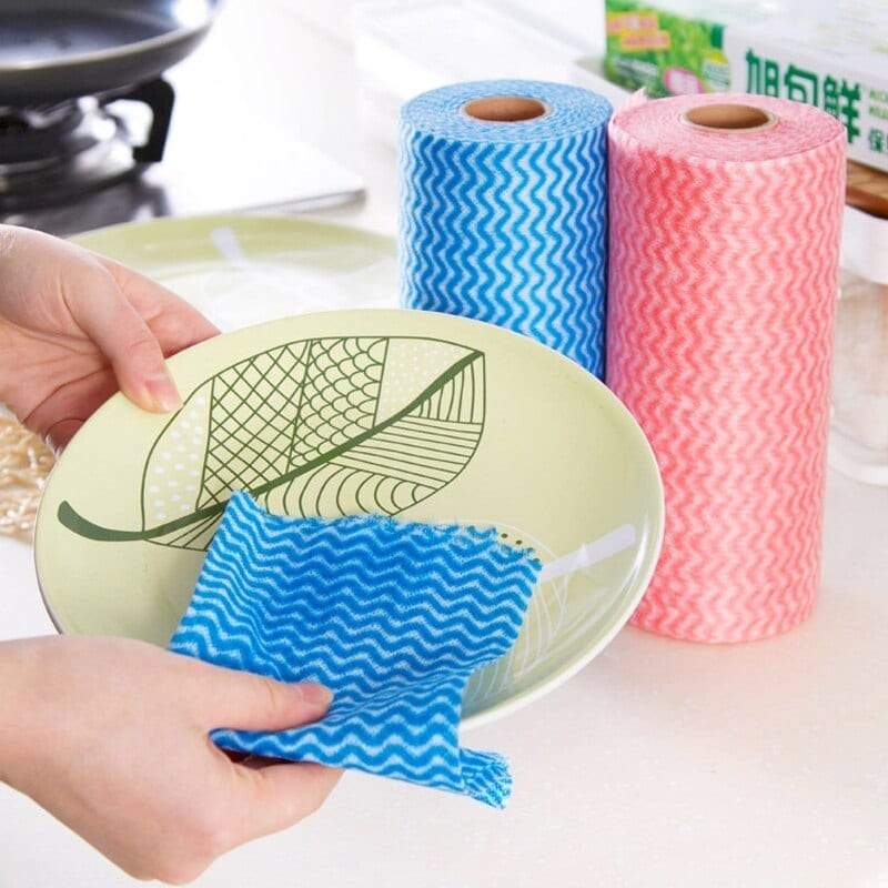 50 Sheet Roll Tissue Paper Cleaning Wipes for Kitchen & Home