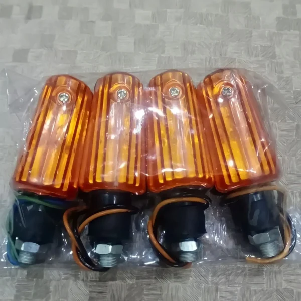 4 pcs Flexible Mini Bike Indicators Yellow Unbreakable