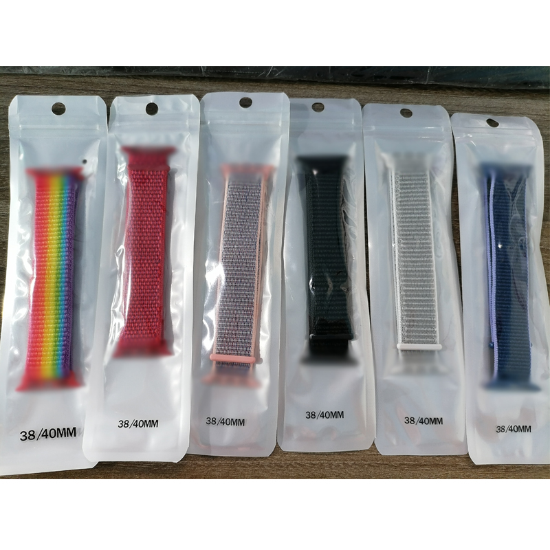 Apple Nylon Watch Strap Colorful Woven Loop Band