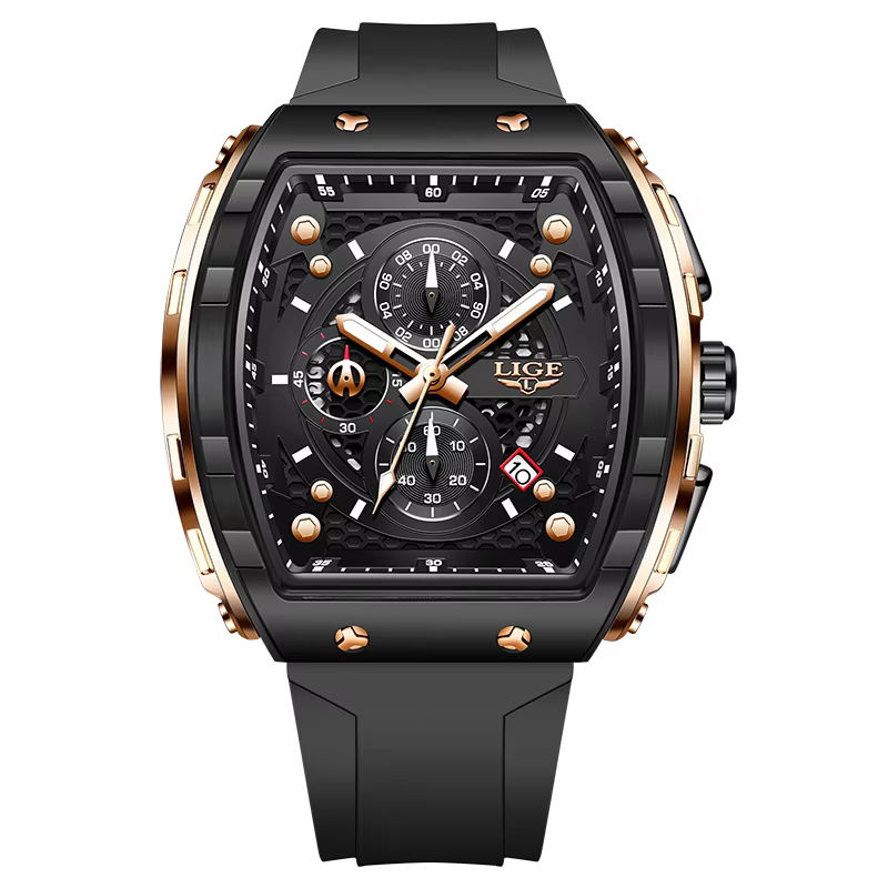 LIGE Men's Luxury Sport Quartz Waterproof Watch