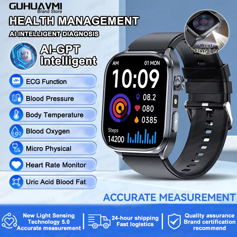 GUHUAVMI 2026 ECG Smart Watch with Health Analysis