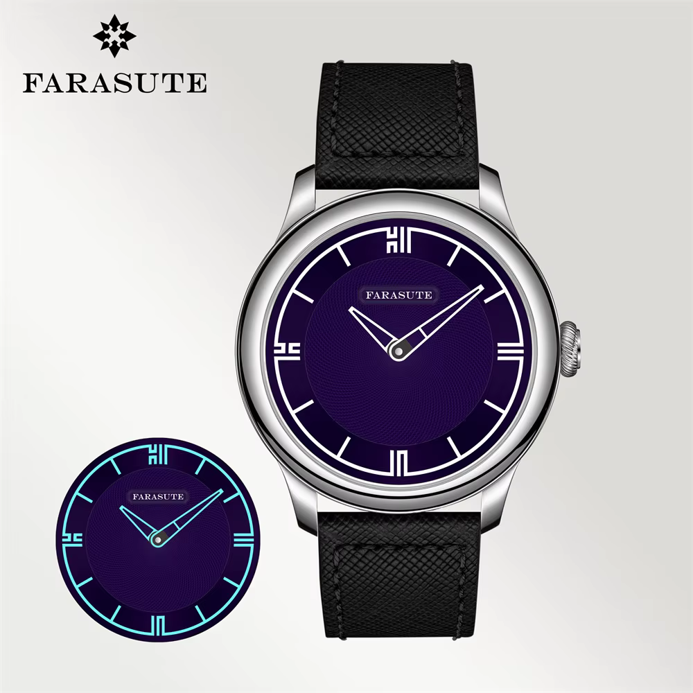 FARASUTE 80H Manual Mechanical Watch Men Swiss Sapphire