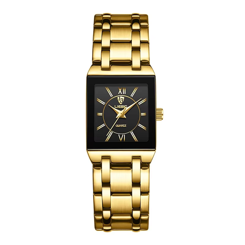 LIEBIG Luxury Golden Quartz Wristwatch 30m Water Resistant