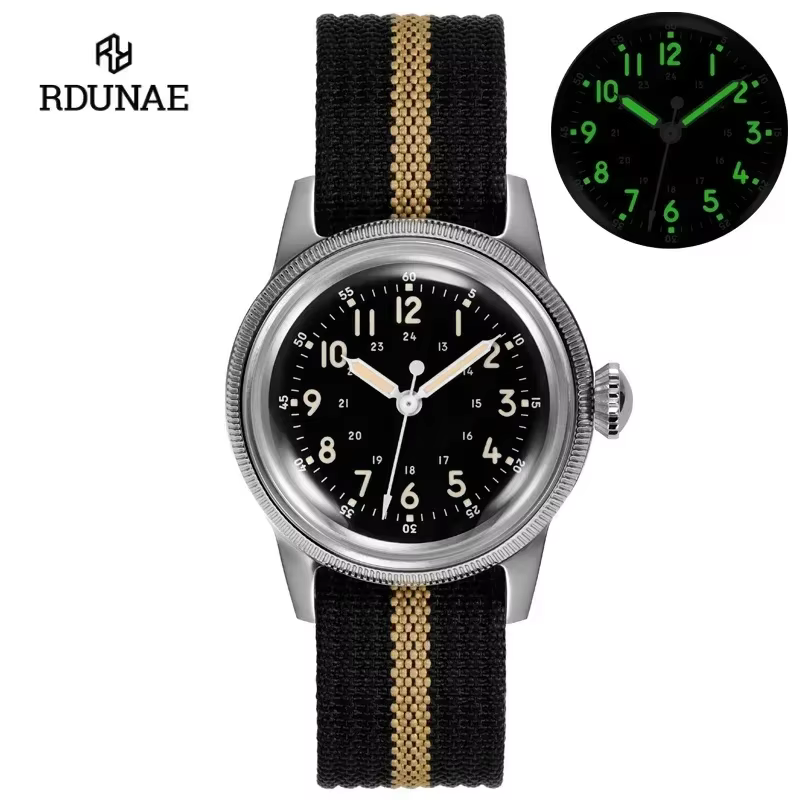RDUNAE RA05 Vintage Military Quartz Watch 50m Water-Resistant product image