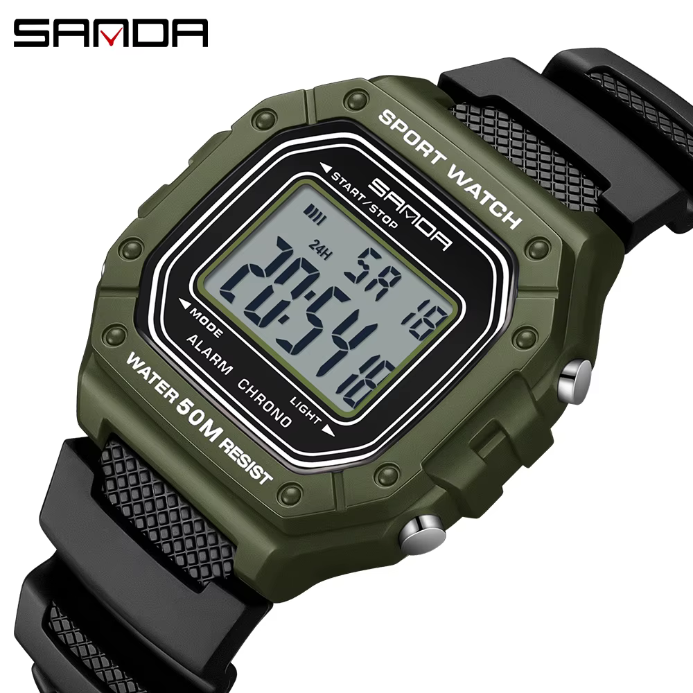 SANDA 2156 Men’s Military Sport Digital Watch Rubber Band product image