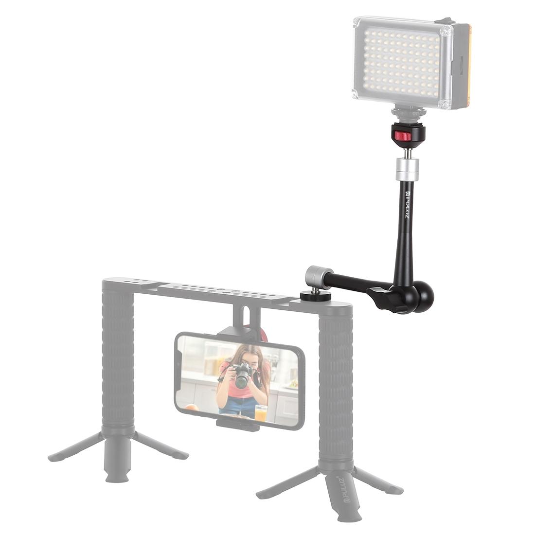 PULUZ 11in Aluminum Alloy Adjustable Articulating Magic Arm