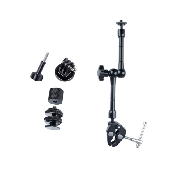 11 Inch Adjustable Articulating Magic Arm with Large Claw Clips