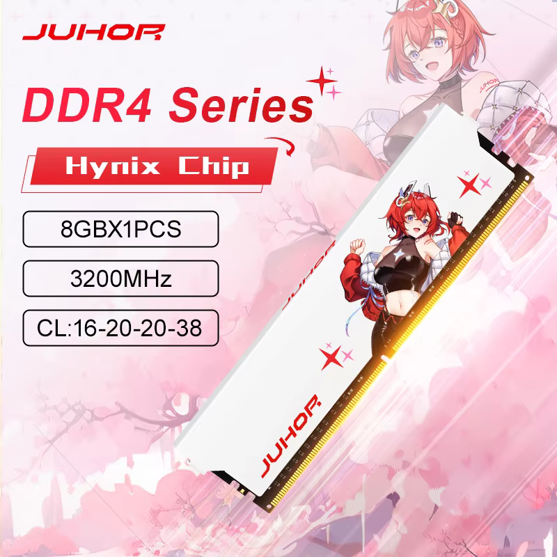 JUHOR DDR4 8GB 3200MHz CL16 Desktop Memory Module