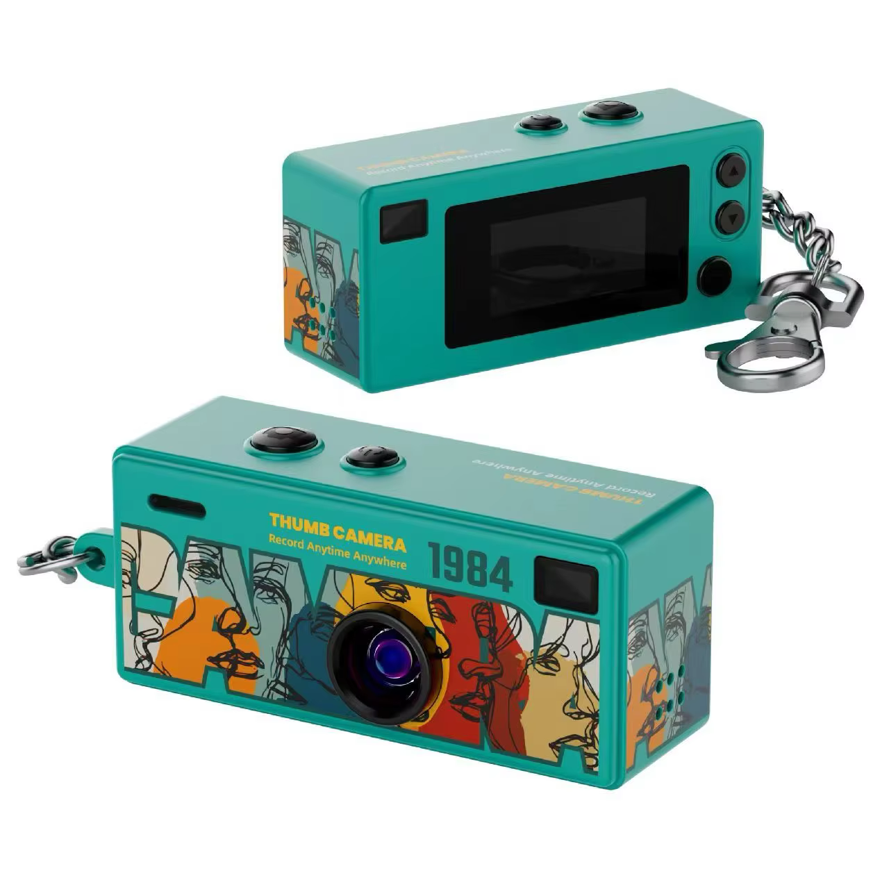 Ourlife Retro Digital Keychain Camera 1080P HD
