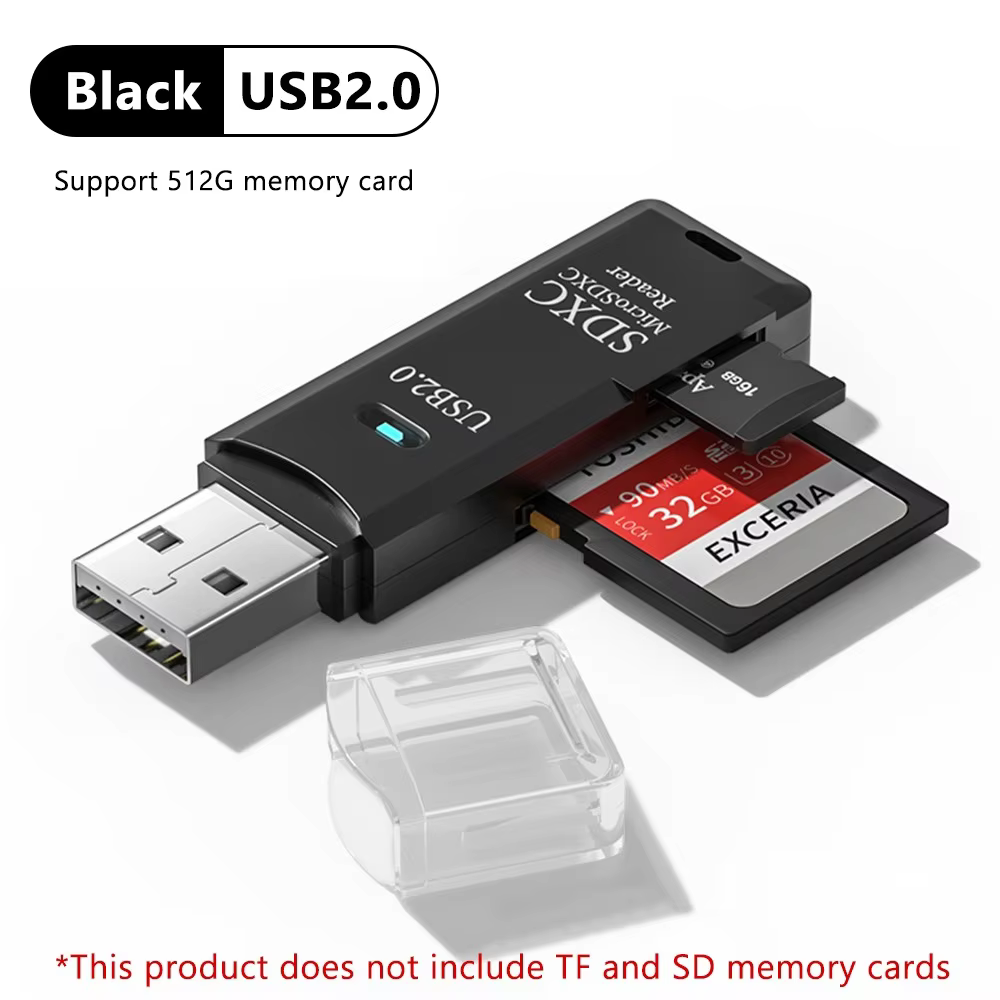 2-in-1 USB 3.0 to SD & TF Card Reader Adapter for PC