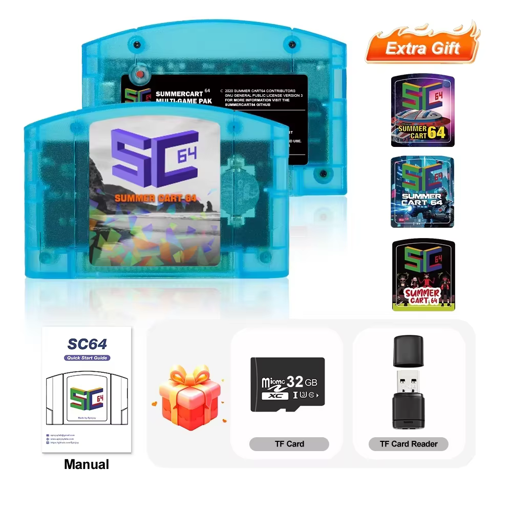EPICJOY SummerCart64 Open Source Game Card for Nintendo 64