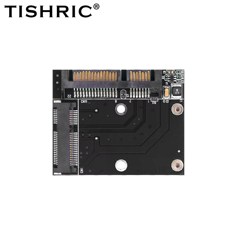 TISHRIC M.2 MSATA to 2.5 SATA SSD Adapter PCI-E Riser Card