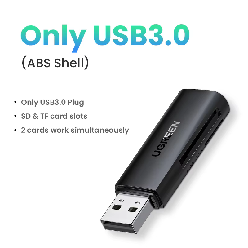 UGREEN USB-C & USB 3.0 Dual-Port SD/Micro SD Card Reader