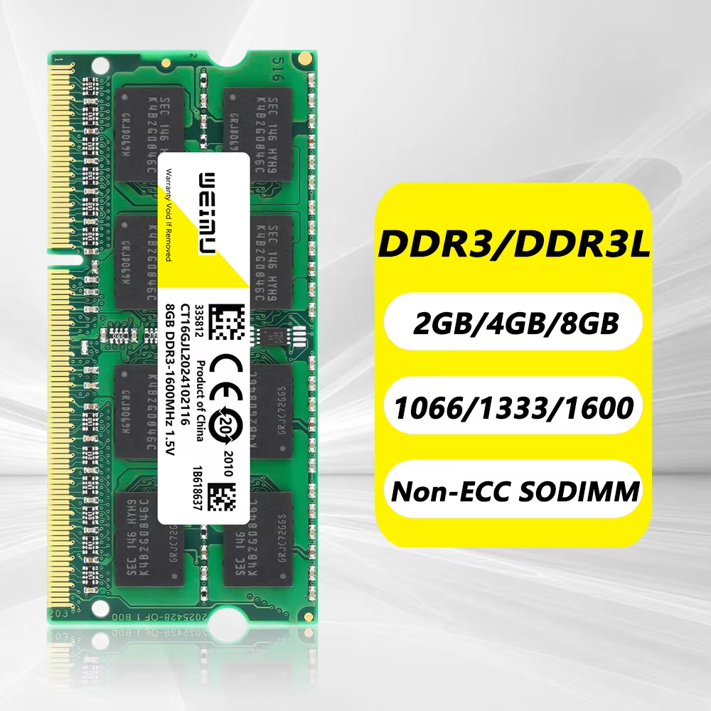 DDR3 DDR3L Laptop SODIMM Memory 4GB 8GB Modules